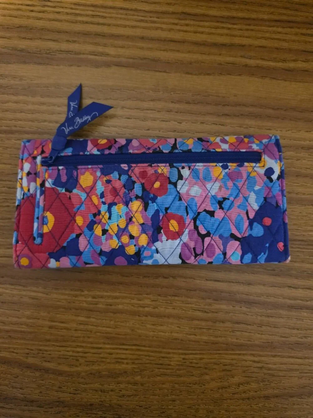 Vera Bradley Shower Vines Floral Quilted Trifold Wallet Magnetic Clutch Organize - Picture 2 of 6